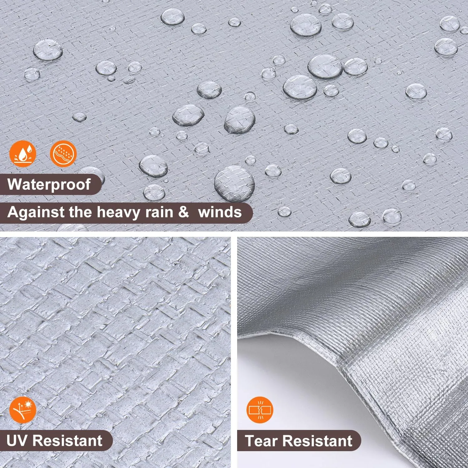 Tarp 16x20FT, 16 Mil Large Tarp, Tarps Heavy Duty Waterproof with Grommets Every 23.6", 420D Thick Plastic Tarp, UV Resistant Tear&Fade Resistant, Reinforced Edges for Outdoor Pool Camp Tent