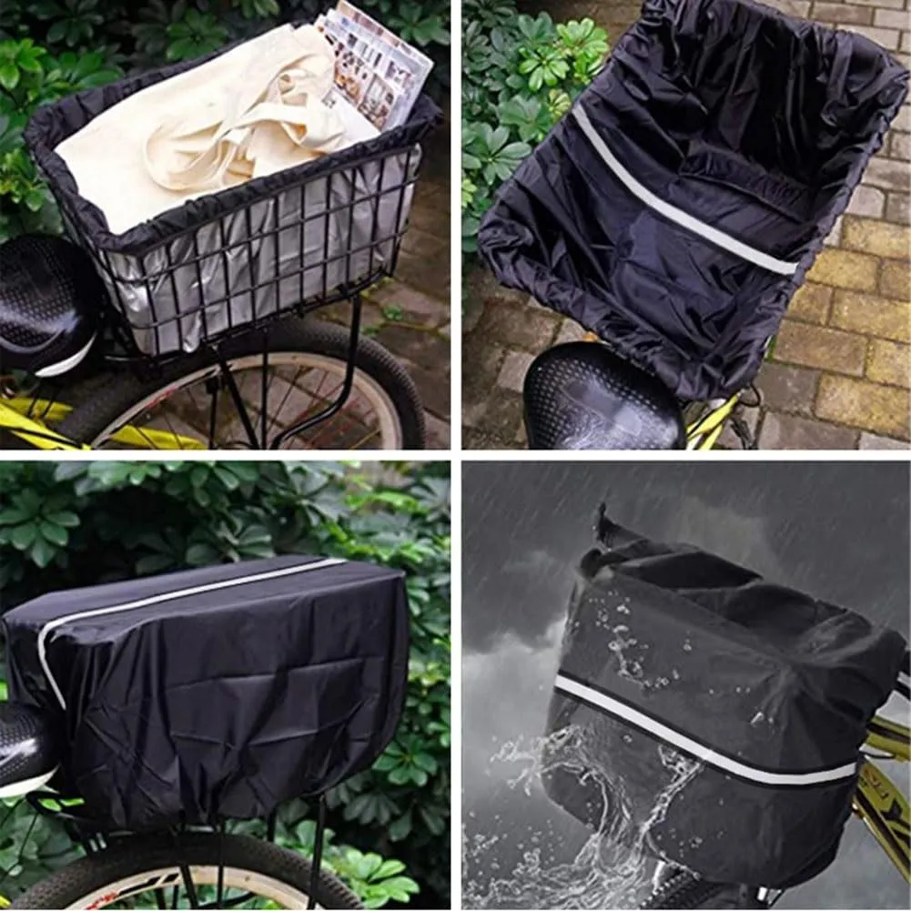 Tarp, Bike Basket Liner Basket Cover, Rain Proof Ripstop Material Fits Most Foldable Bicycle, No Basket