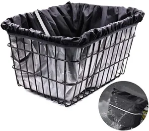 Tarp, Bike Basket Liner Basket Cover, Rain Proof Ripstop Material Fits Most Foldable Bicycle, No Basket