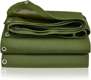Tarp Canvas,Heavy Duty Waterproof for Outdoors, Truck, Water Resistant, UV Resistant Tarpaulin Cover for Car Boat Camping Firewood Woodpile(16.4 x 19.7 Feet)
