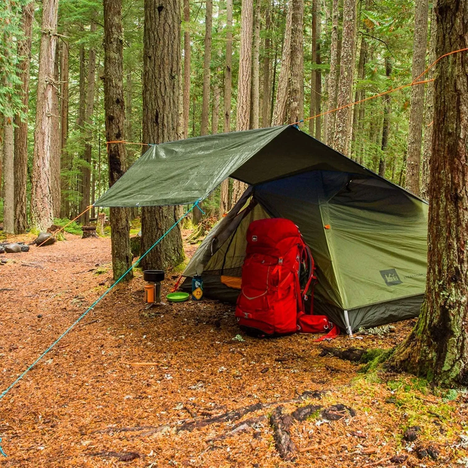 Tarp Canvas,Heavy Duty Waterproof for Outdoors, Truck, Water Resistant, UV Resistant Tarpaulin Cover for Car Boat Camping Firewood Woodpile(16.4 x 19.7 Feet)