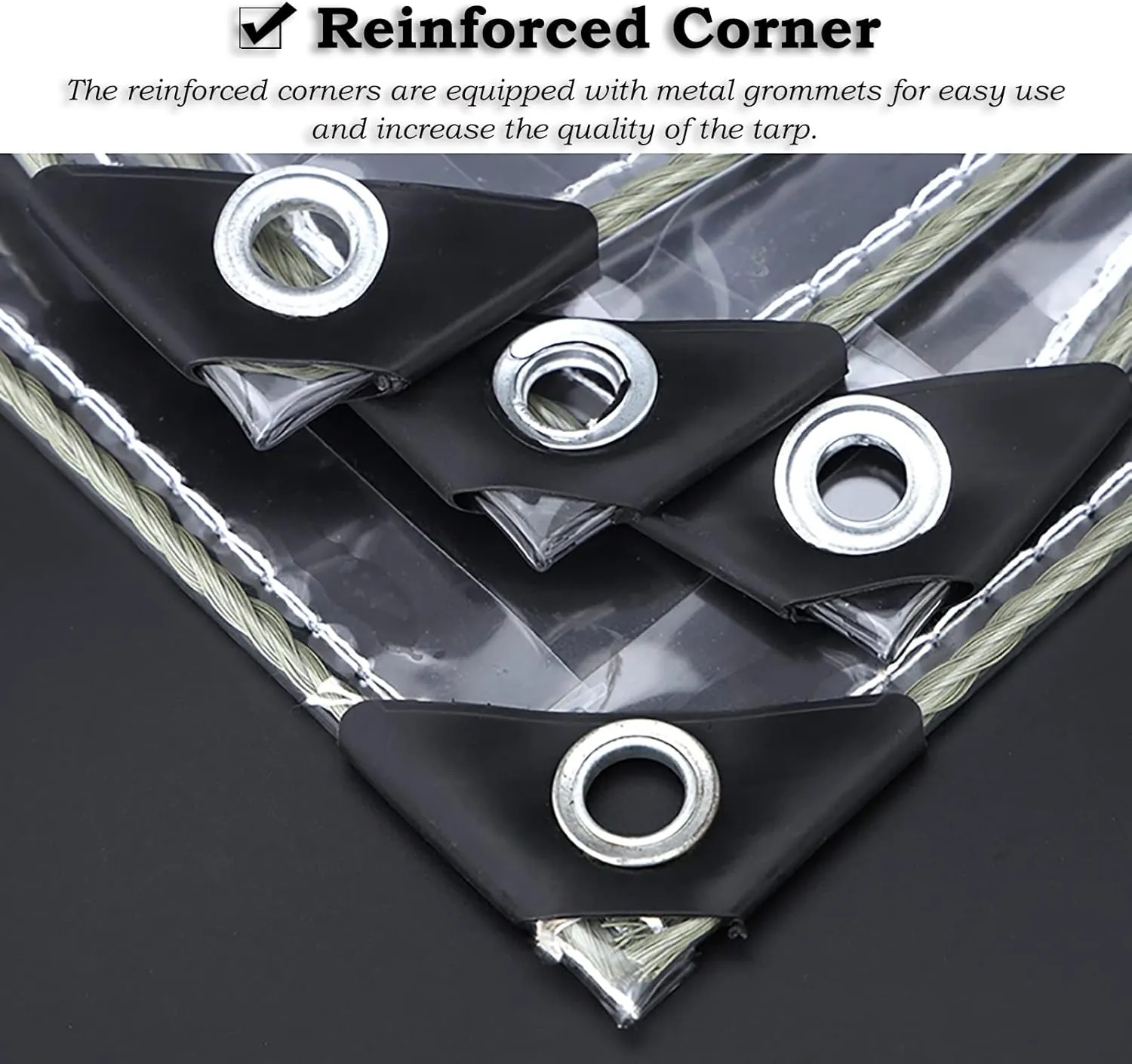 Tarp Clear Lightweight Poly Tarp, 3ft / 5ft / 6ft / 10ft Custom Made Weatherproof Tarpaulin, for Furniture Protection Seedling Cover Rainproof Kennel (Size : 1.4MX5M (4.6FTX16.4FT))