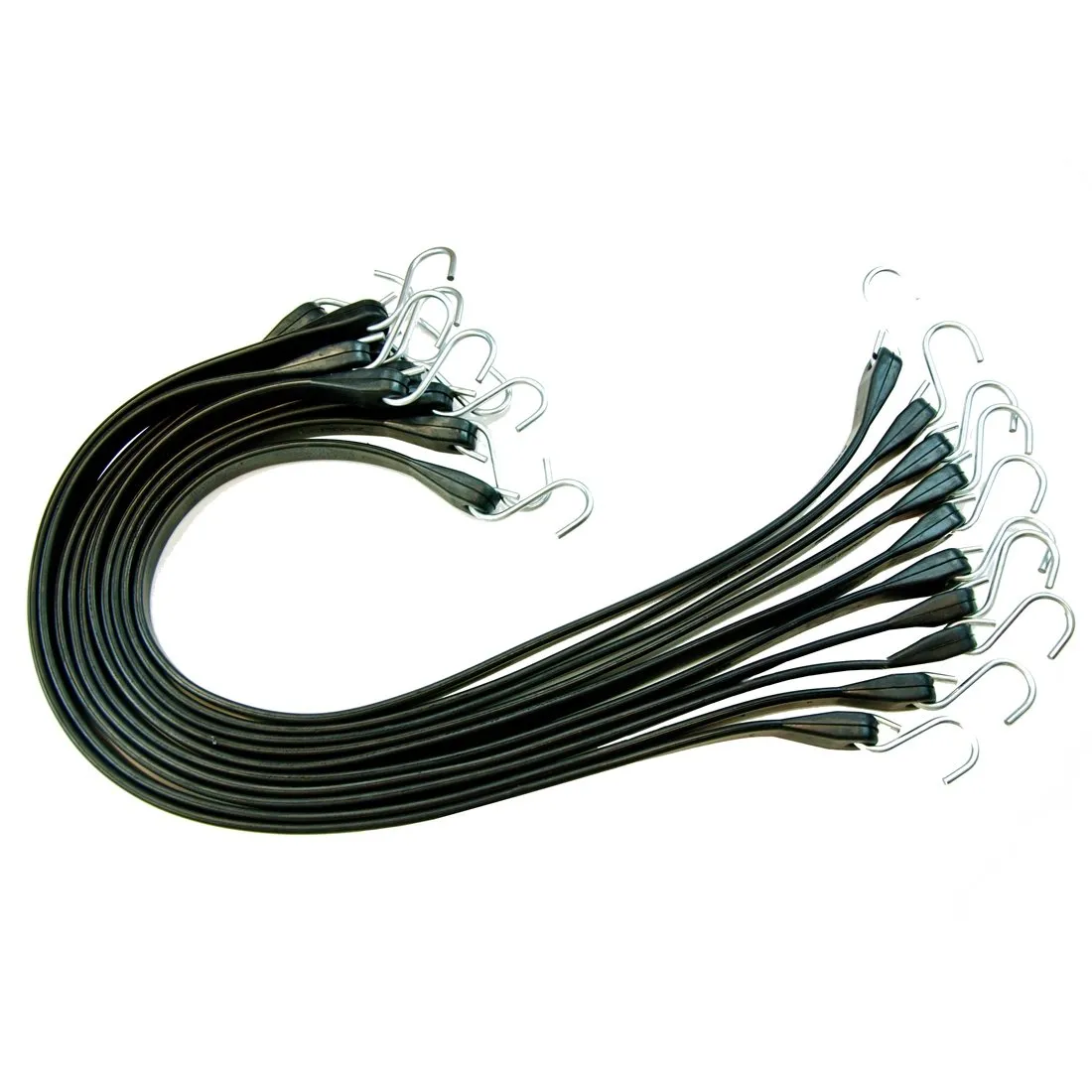 Tarp Straps with Crimped Hooks - 10 Inch - Box of 10