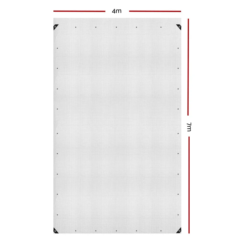 Tarp Tarpaulin 4X7M Canvas Heavy Duty Camping Cover Clear