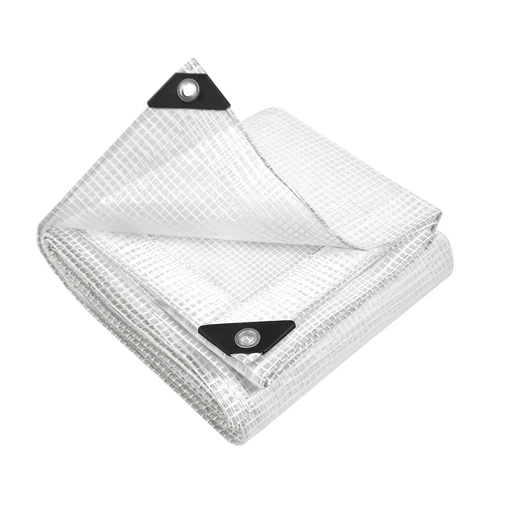 Tarp Tarpaulin 4X7M Canvas Heavy Duty Camping Cover Clear