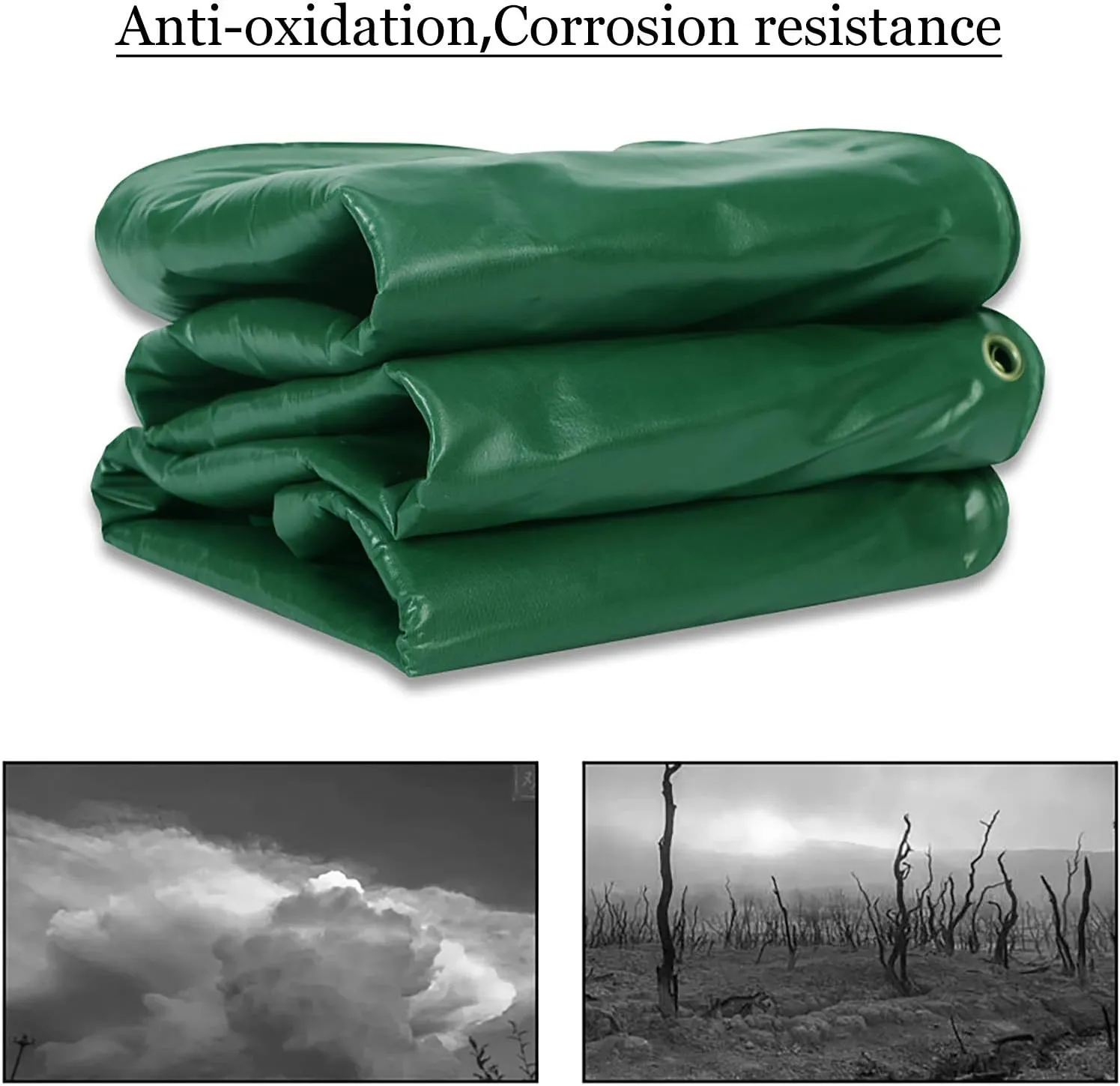 Tarp, Waterproof Polyester 0.4 MM Thick Tarpaulin with Metal Grommets Every 100 cm, Emergency Rain Shelter, Outdoor Cover, and Camping Use,200cmx200cm