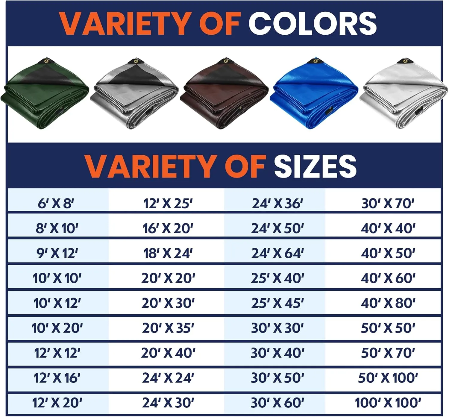 Tarpco Safety Heavy Duty 7 Mil Tarp Cover, Waterproof, UV Resistant, Rip and Tear Proof, Poly Tarpaulin with Reinforced Edges for Roof, Camping, Patio, Pool Cover, Boat (Green/Black 24′ X 24′)
