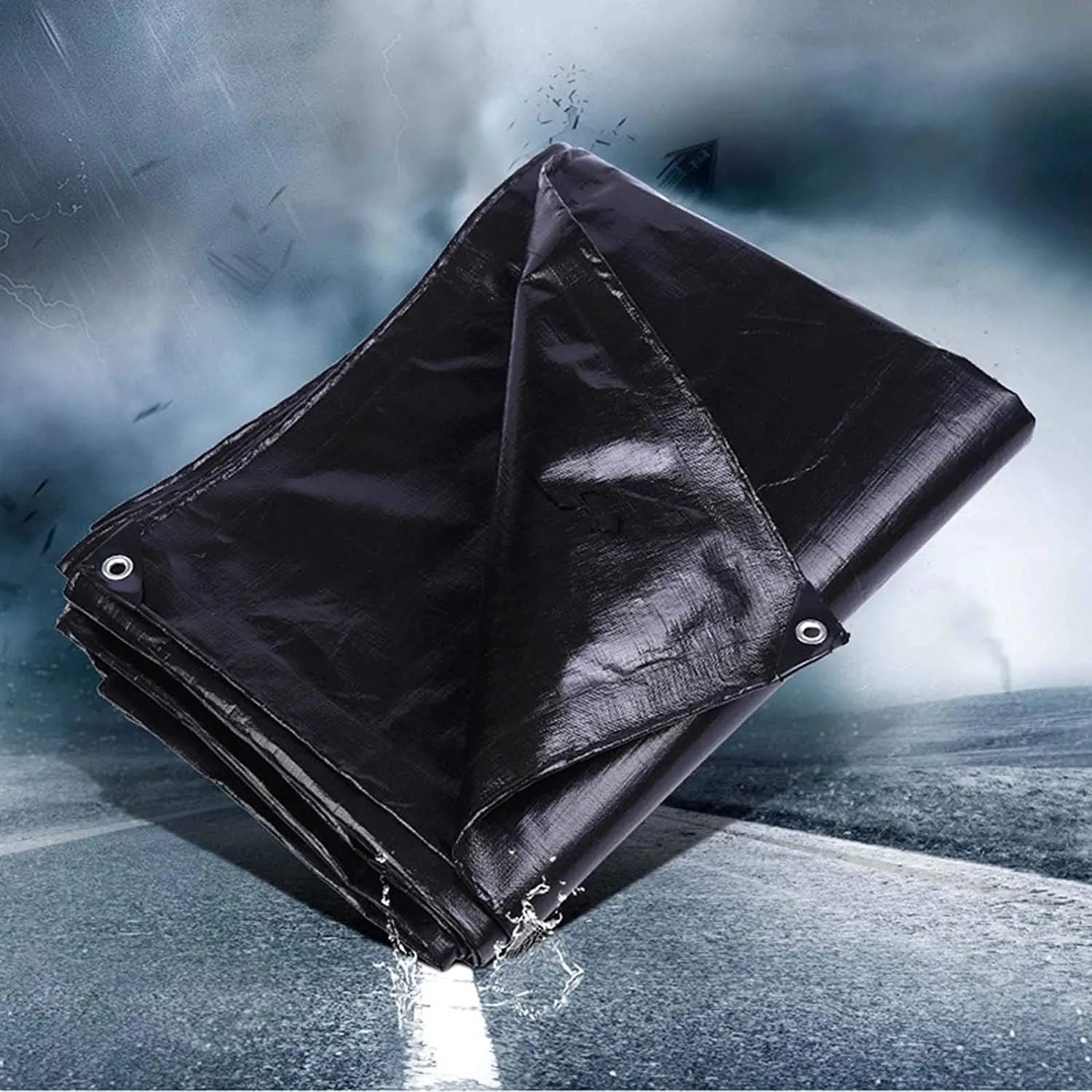 Tarps Heavy Duty Waterproof, Tarp Cover, UV-Resistant, Rip and Tear Proof Tarpaulin with Grommets and Reinforced Edges - for Roof, Patio, Camping, Boat, Pool, 1 * 2m/3 * 6ft