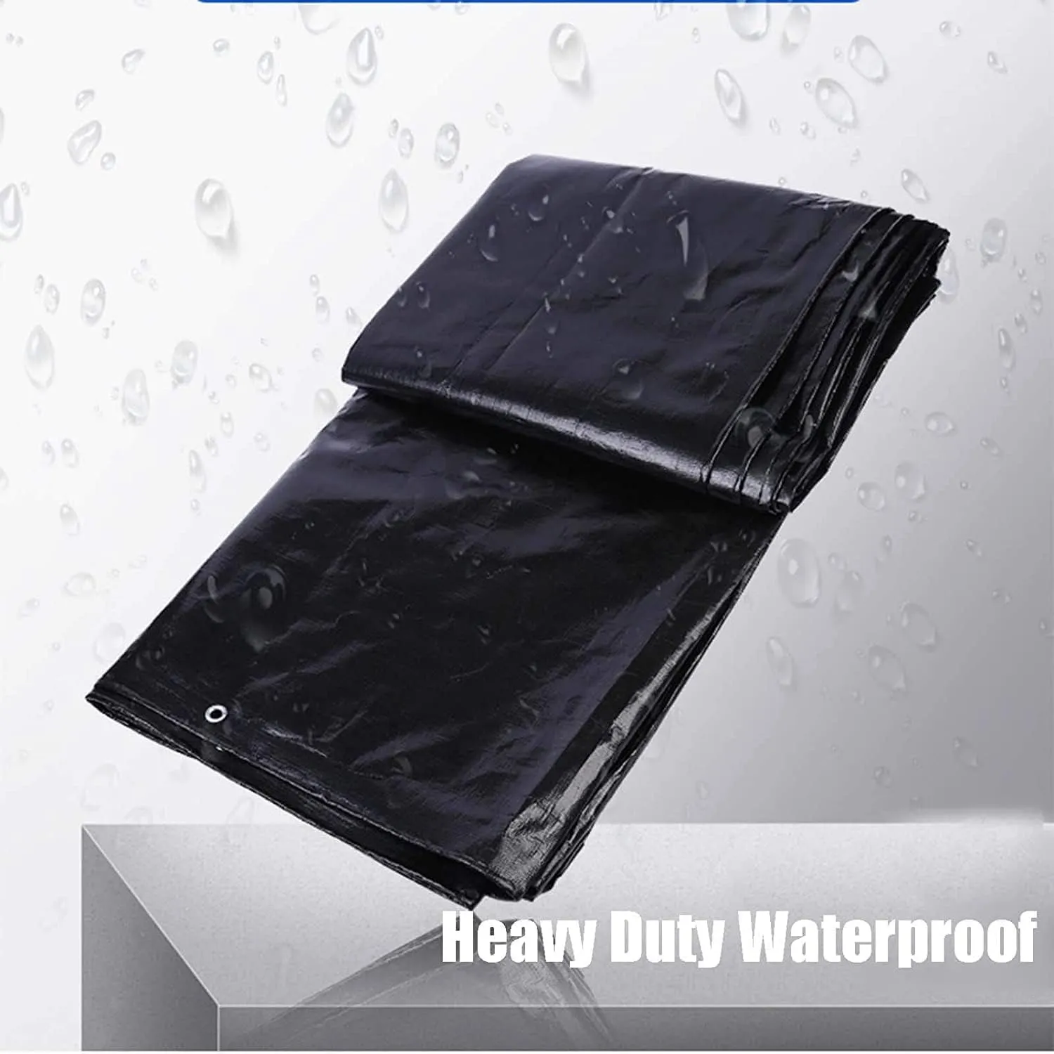 Tarps Heavy Duty Waterproof, Tarp Cover, UV-Resistant, Rip and Tear Proof Tarpaulin with Grommets and Reinforced Edges - for Roof, Patio, Camping, Boat, Pool, 1 * 2m/3 * 6ft