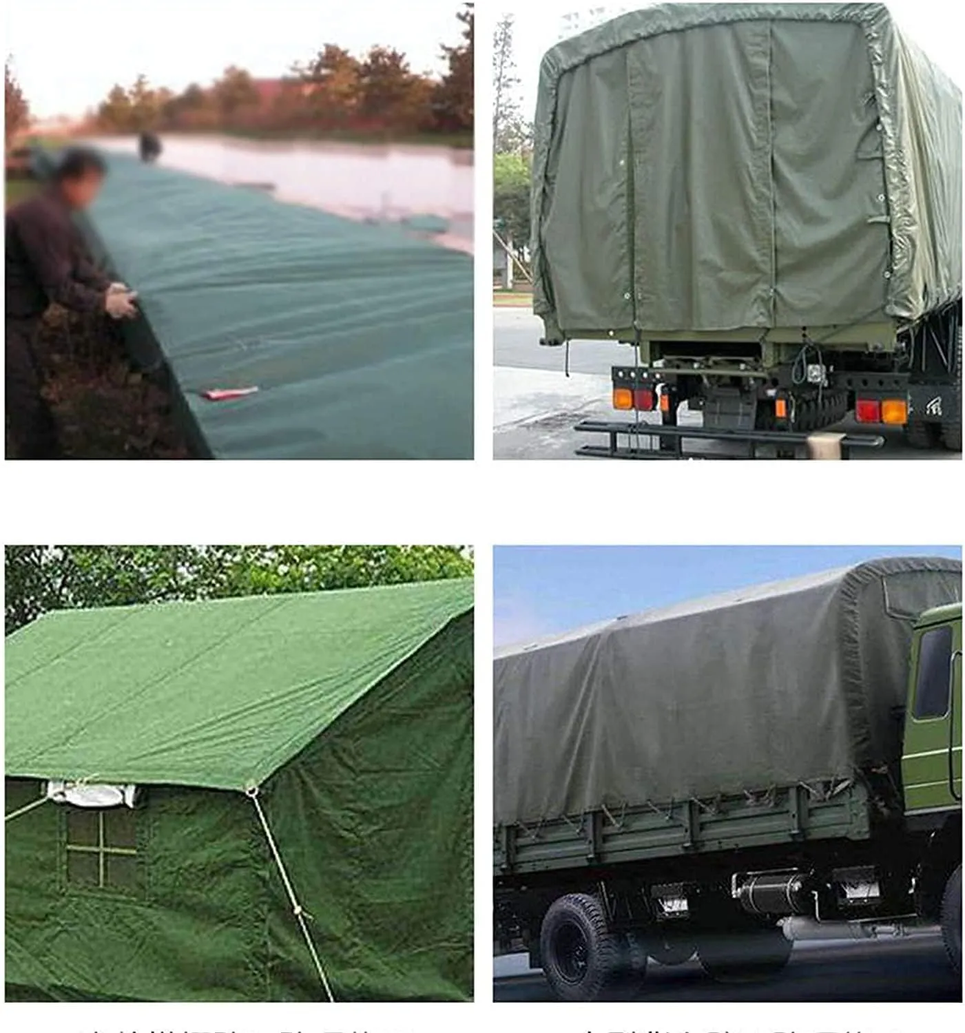 Tarps Waterproof, Rainproof Tarpaulin,Outdoor Heavy-Duty Water Resistant Canvas Tarps, UV-Resistant Tarp ，with Aluminum Grommets, Heavy-Duty Thick Material,10x15m