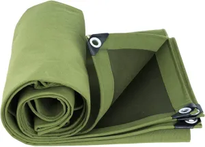 Tarps Waterproof, Rainproof Tarpaulin,Outdoor Heavy-Duty Water Resistant Canvas Tarps, UV-Resistant Tarp ，with Aluminum Grommets, Heavy-Duty Thick Material,10x15m