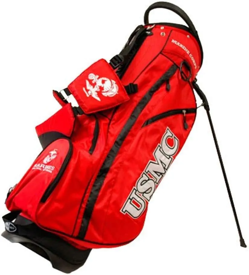 Team Golf Lightweight, 14-Way Top, Spring Action Stand, Insulated Cooler Pocket, Padded Strap, Umbrella Holder & Removable Rain Hood