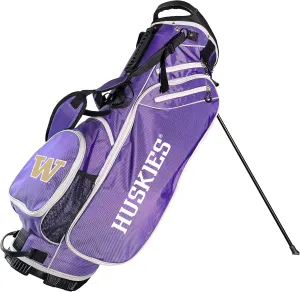 Team Golf NCAA Washington Birdie Stand Golf Bag, Lightweight, 14-Way Club Divider, Spring Action Stand, Insulated Cooler Pocket, Velcro Glove and Umbrella Holder & Padded Handles
