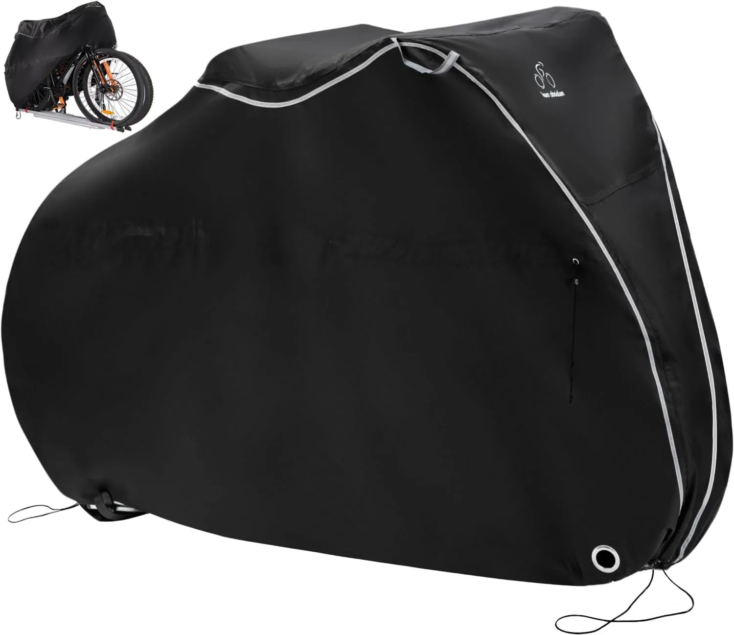TeamObsidian Bike Cover - Outdoor Bike Storage, Bicycle Transportation or Travel Covers - Waterproof eBike Protection - For 1 to 3 Bikes - Heavy Duty Ripstop 300D Oxford Material
