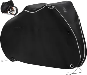 TeamObsidian Bike Cover - Outdoor Bike Storage, Bicycle Transportation or Travel Covers - Waterproof eBike Protection - For 1 to 3 Bikes - Heavy Duty Ripstop 300D Oxford Material