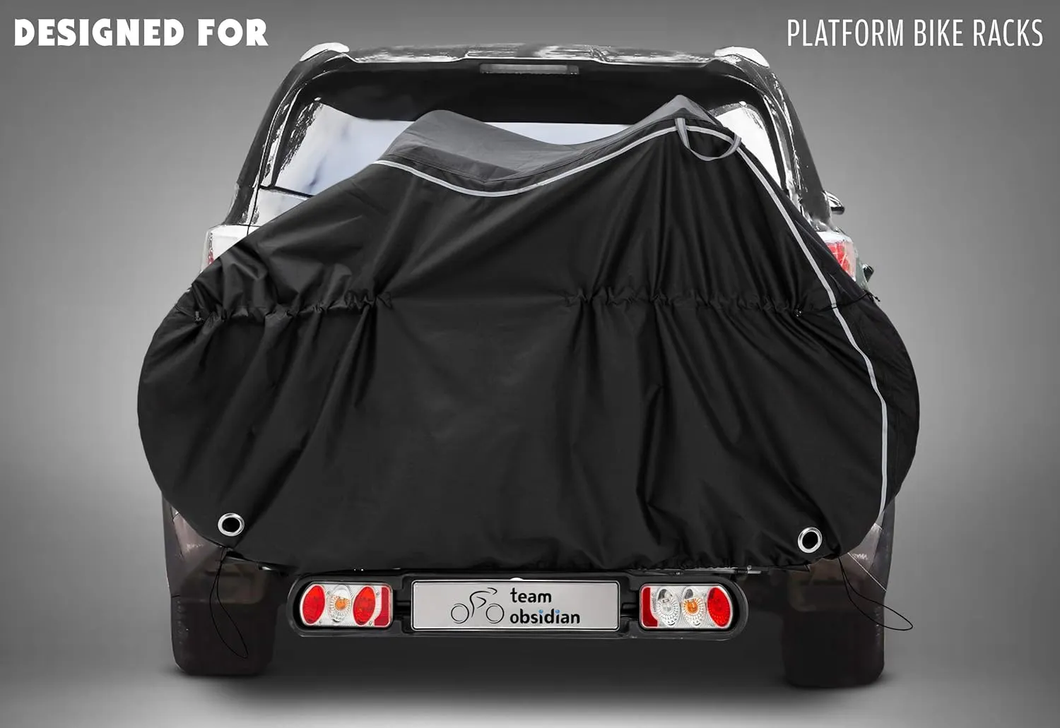 TeamObsidian Bike Cover - Outdoor Bike Storage, Bicycle Transportation or Travel Covers - Waterproof eBike Protection - For 1 to 3 Bikes - Heavy Duty Ripstop 300D Oxford Material