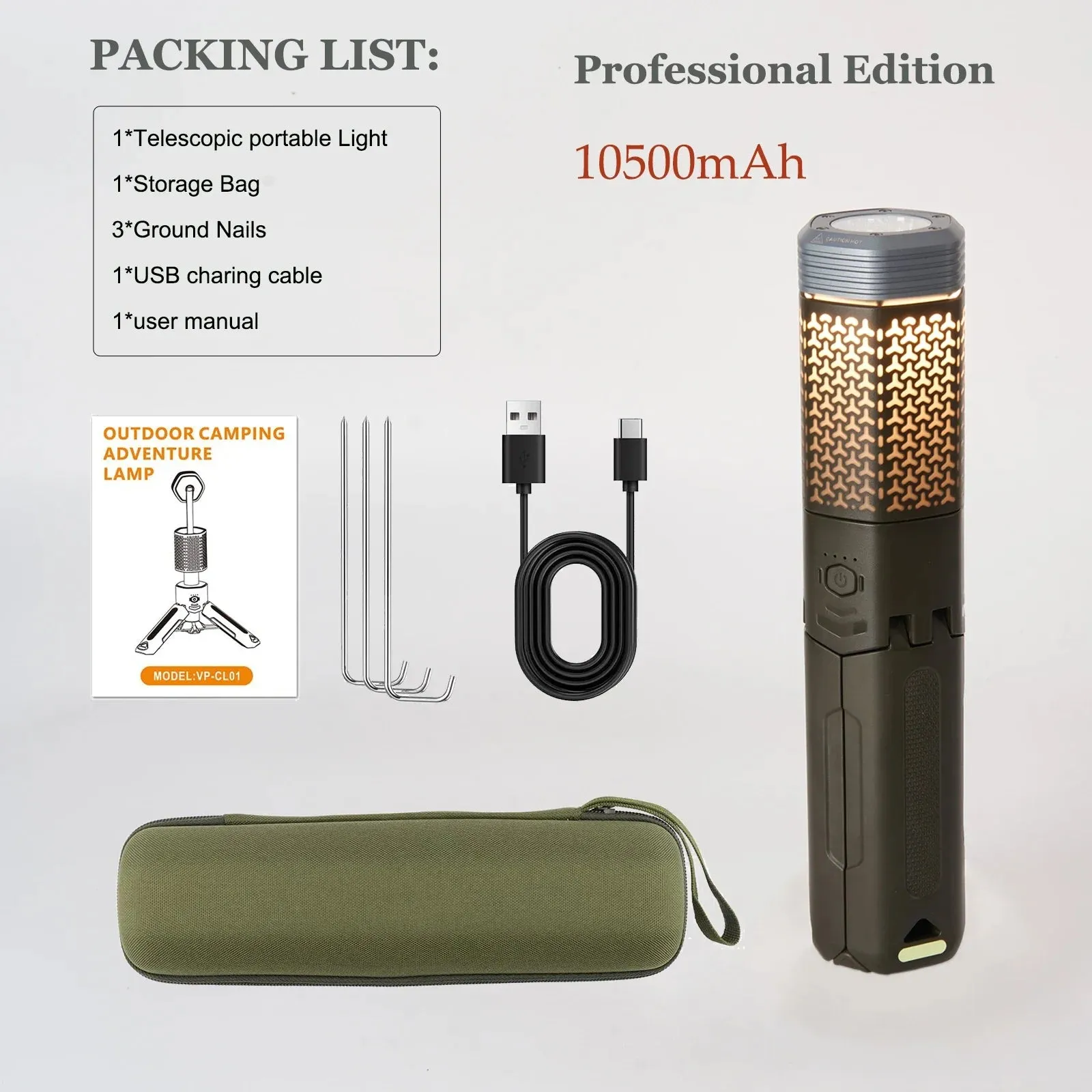 Telescopic and Collapsible Camping Light