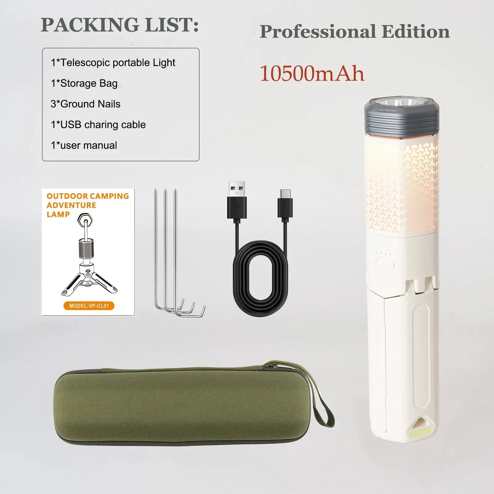 Telescopic and Collapsible Camping Light