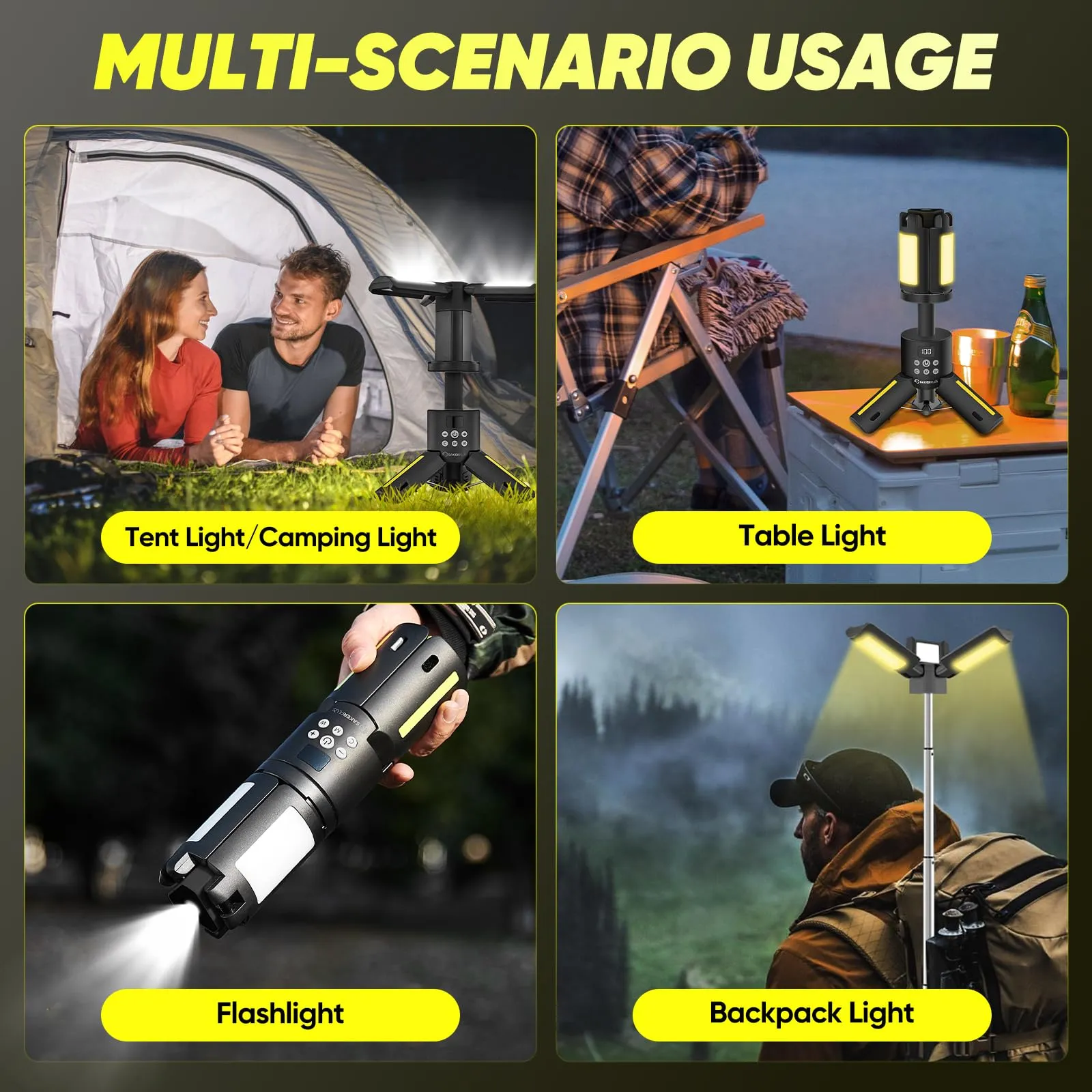Telescopic Camping Lights with Stand