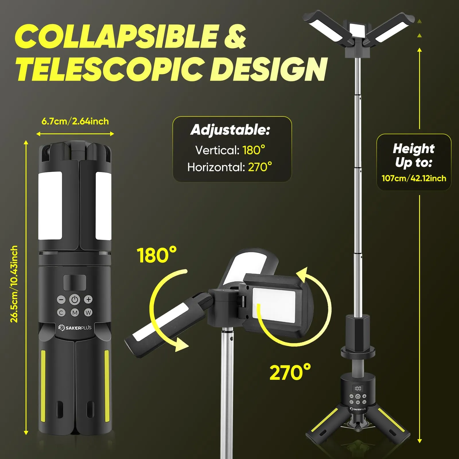 Telescopic Camping Lights with Stand