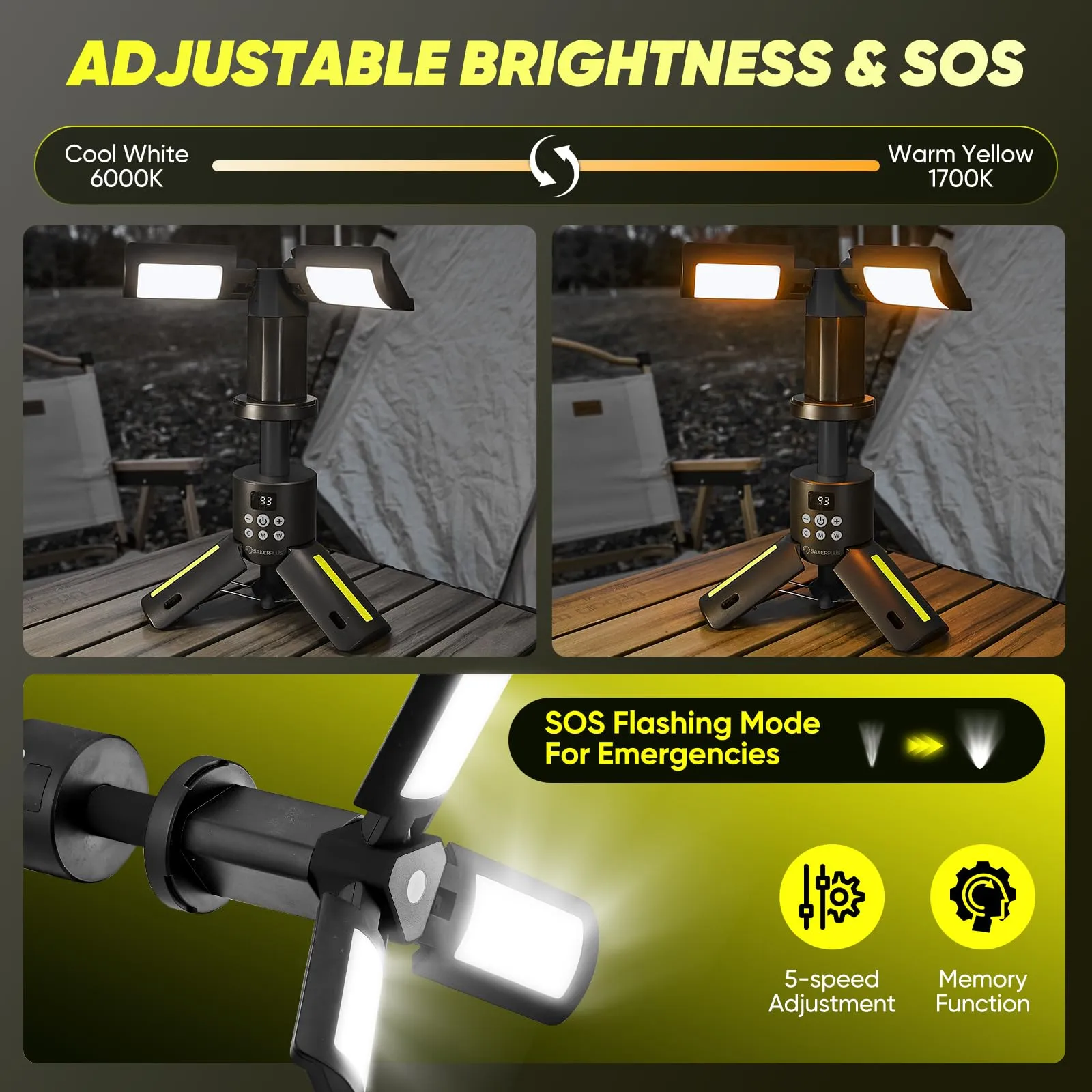 Telescopic Camping Lights with Stand