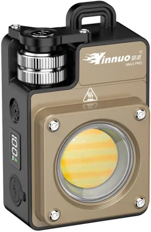 Telescopic LED Camping Lantern, 300 Lumens, Rechargeable Battery, Gray and Beige, Foldable Design with Hanging Handle
