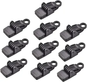 Tent Clamp Set of 10 Large Tarp Clips Windproof Tent Tarpaulin Clips for Outdoor Activities