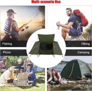 Tent Cot, Folding Camping Cot, Sunshade, Camping Tent with Carrying Bag for Outdoor Hiking, Fishing, Picnic,Portable Sleeping Cot Camping Bed 84.6x34.5x49.2inch