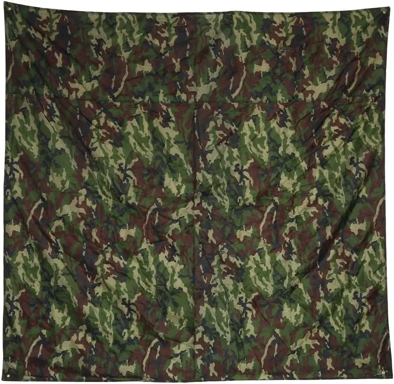 Tent Tarp, Camouflage Outdoor Portable Lightweight Rainproof Mat RainTent Tarp Shelter with Storage Bag(3 * 2.9m)