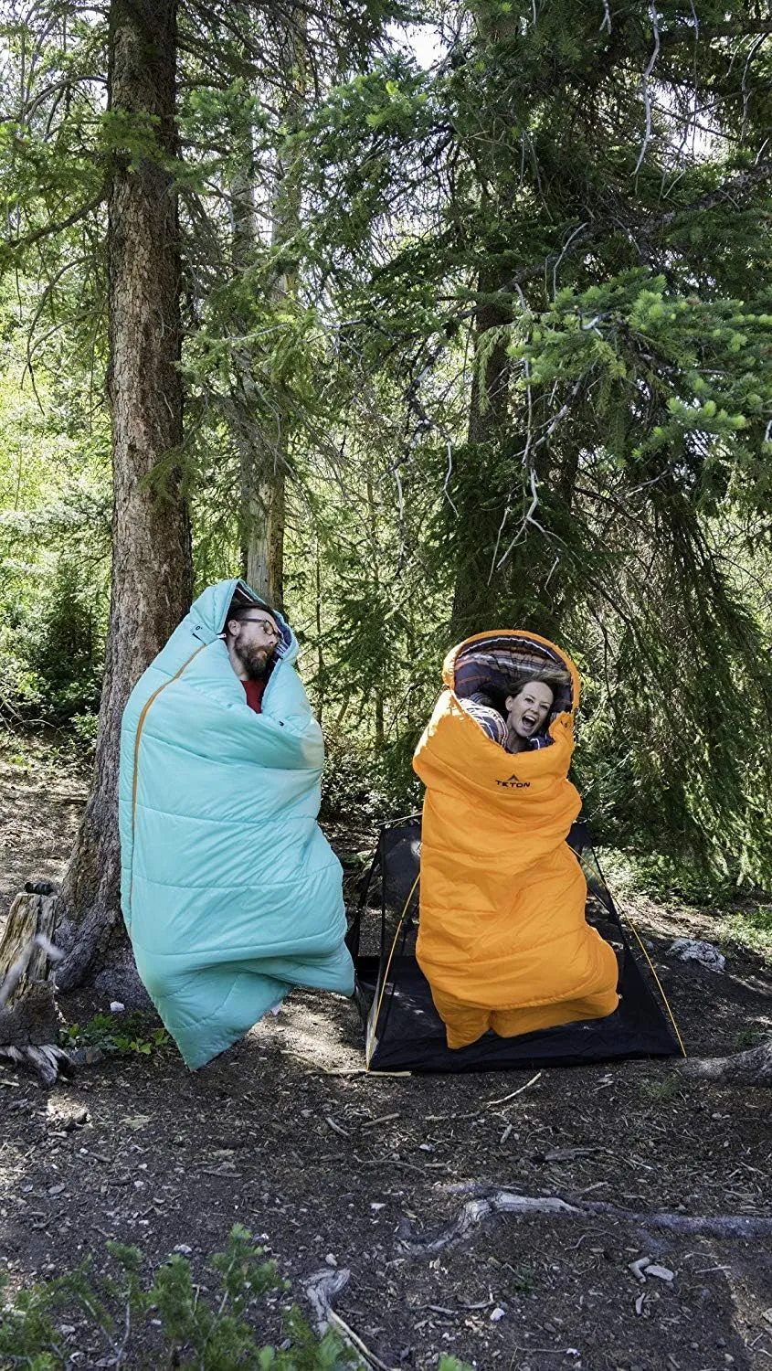 Teton Celsius Regular, -25F, 20F, 0F Degree Sleeping Bags, All Weather Bag for Adults and Kids, Camping Made Easy and Warm, Travel Sack Included