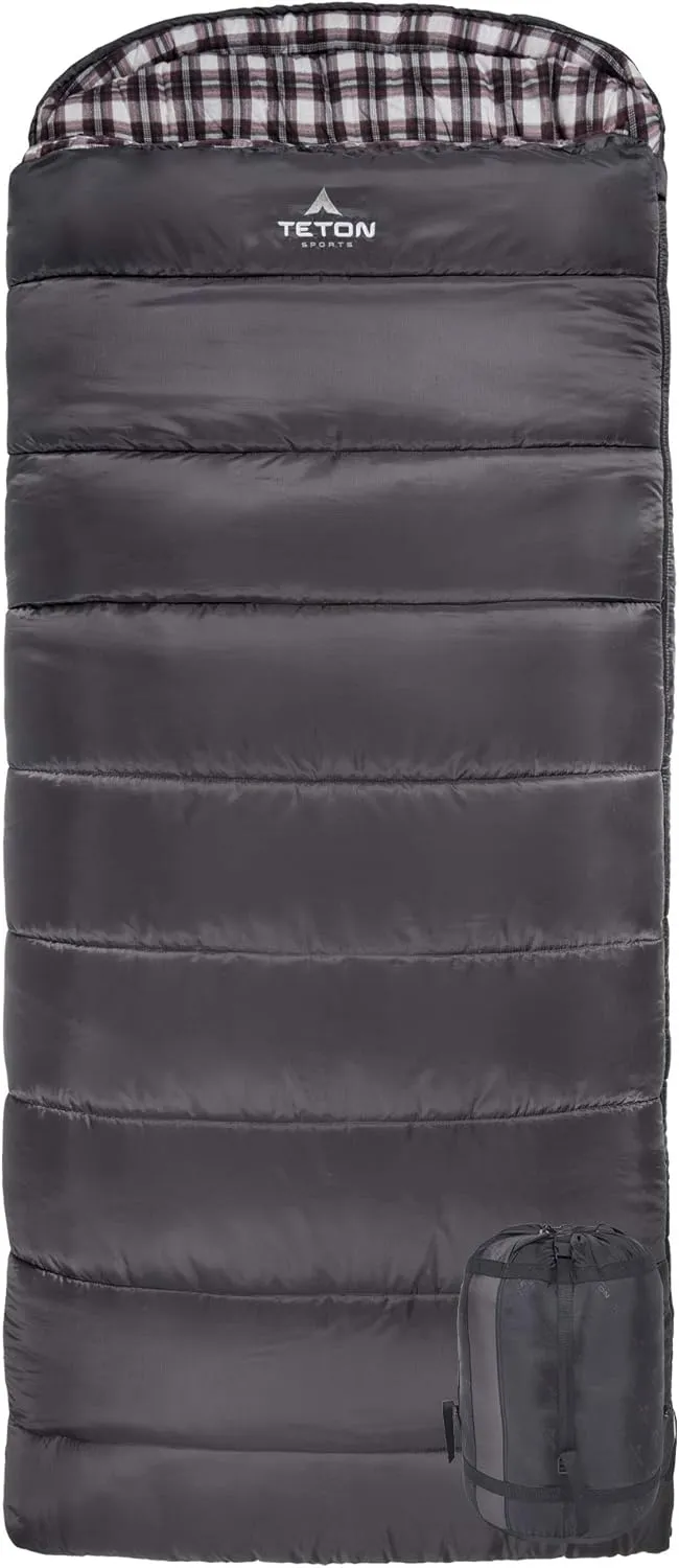 Teton Celsius XXL Sleeping Bag, Cold Weather Sleeping Bags for Adults and Kids, Camping Made Easy and Warm. Compression Sack Included, 35F, 25F, 0F, 20F Degree