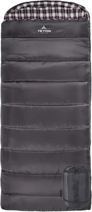 Teton Celsius XXL Sleeping Bag, Cold Weather Sleeping Bags for Adults and Kids, Camping Made Easy and Warm. Compression Sack Included, 35F, 25F, 0F, 20F Degree