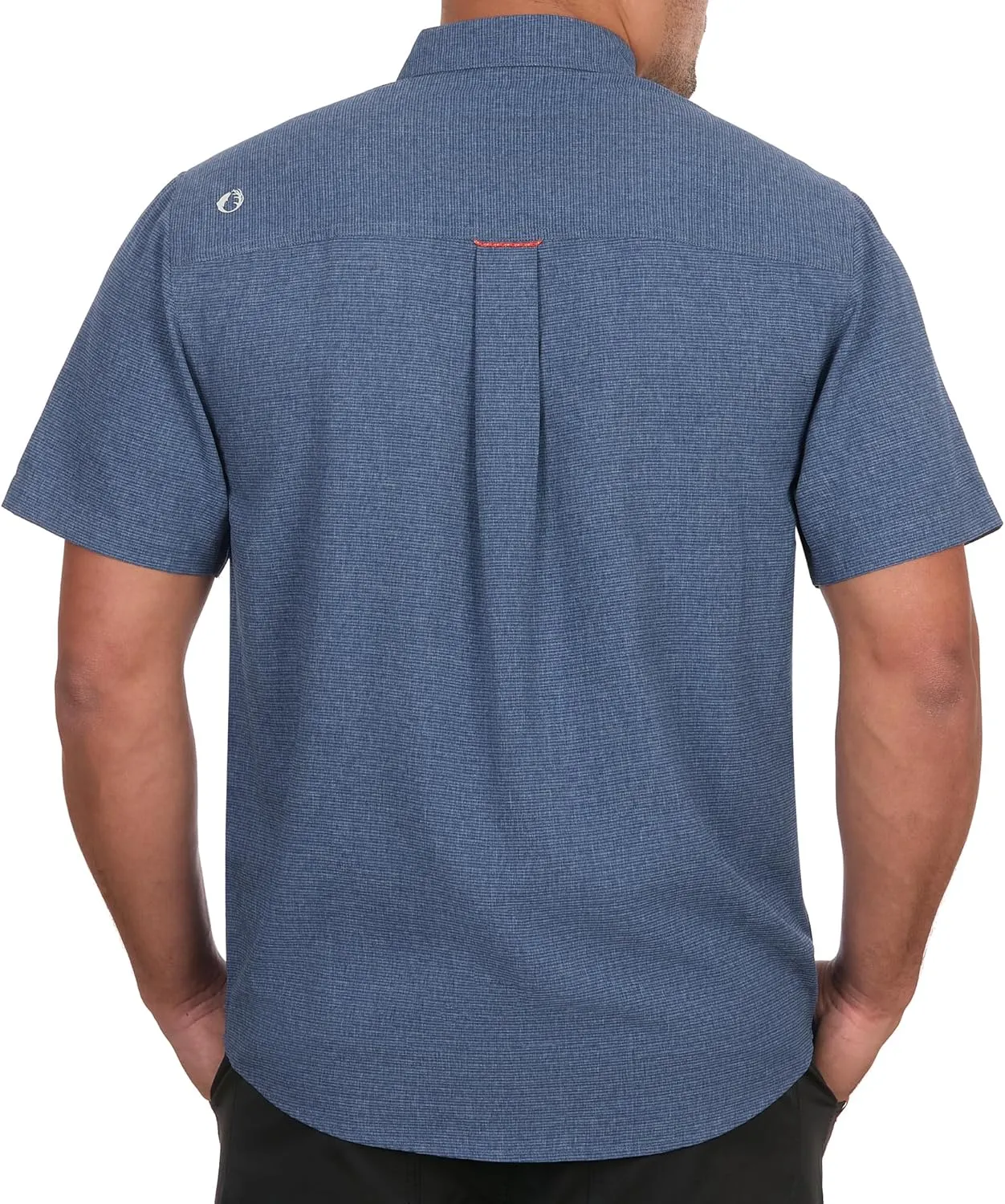 The American Outdoorsman Mens Gradient Stripe Short Sleeve Guide Shirt - Quick-Dry Sun Protection Fishing Shirt for Men