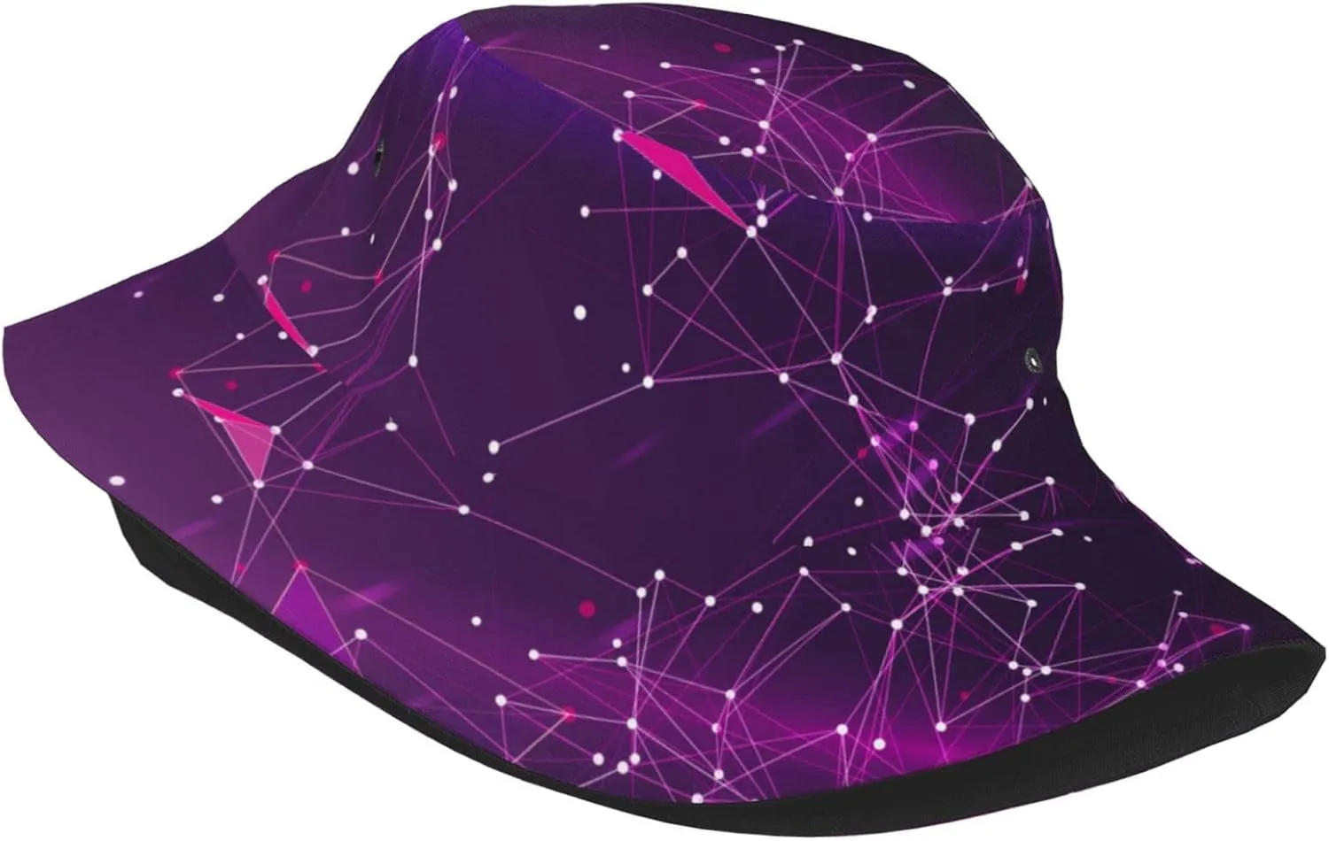 Tie Dye Deep Purple Bucket Hats for Women Summer Sun Beach Travel Cap Unisex Men Bucket Hat
