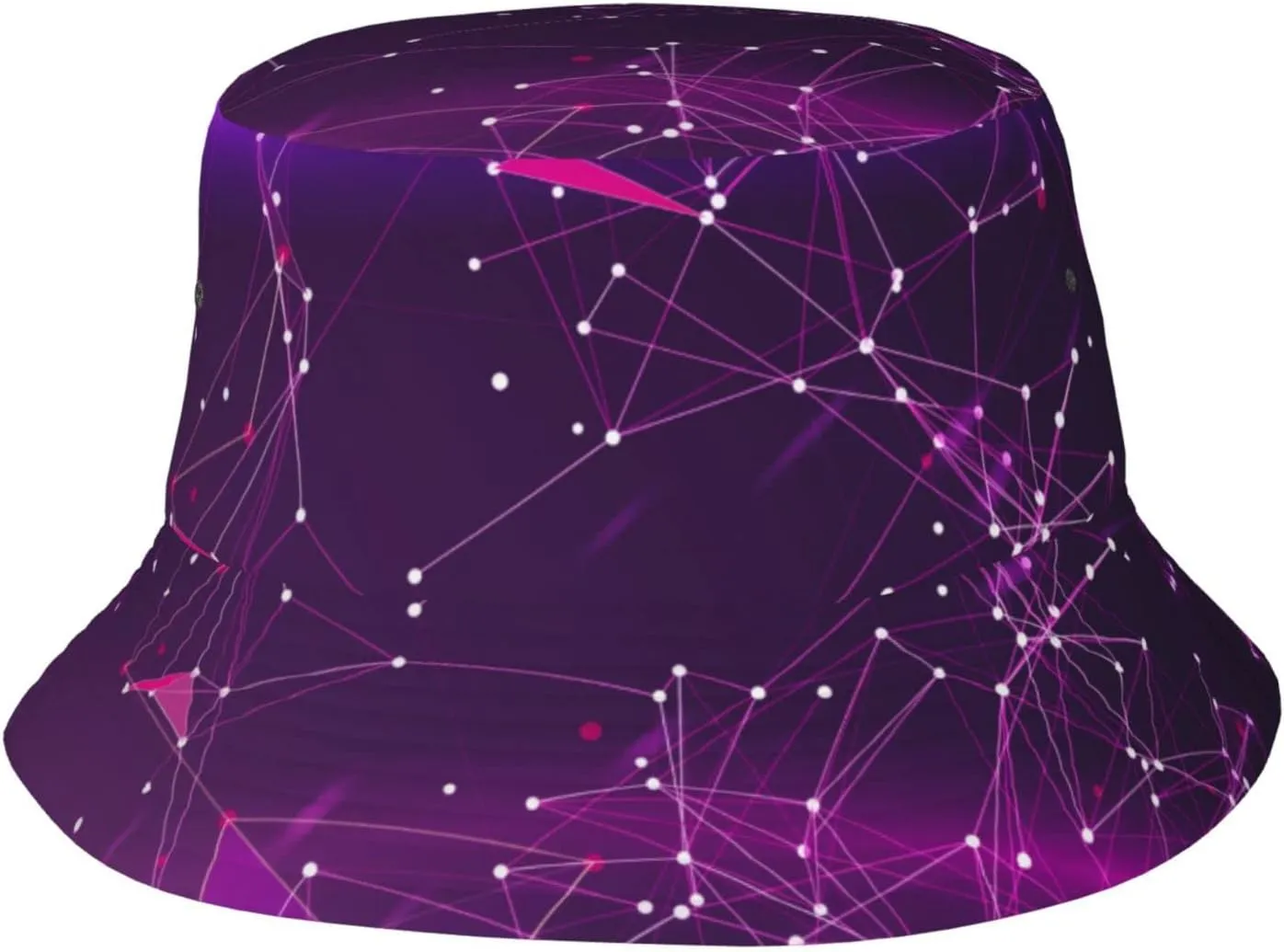 Tie Dye Deep Purple Bucket Hats for Women Summer Sun Beach Travel Cap Unisex Men Bucket Hat