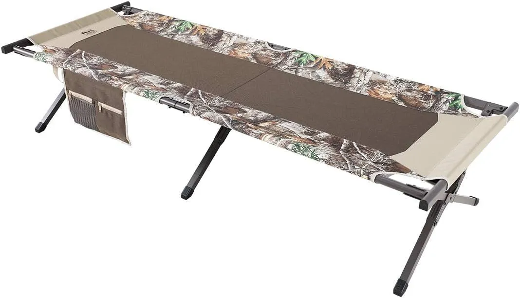 TIMBER RIDGE Folding Camping Cot for Adults,Outdoor Bed Camp Cots for Sleeping with Carry Bag，Foldable XL Hunting for Camping, Hiking, Camouflage，Home, Travel, Support up to 300lbs, Camo