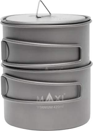 Titanium 750ml Pot and Bowl Combo Set - Seamless Fit for Effortless Outdoor Adventure