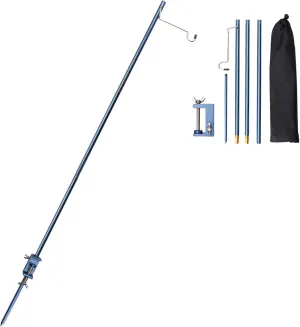 TOBWOLF Portable Camping Folding Lamp Pole, Lightweight Collapsible Aluminum Lantern Stand, Outdoor Lamp Post Hanging Light Holder Stick for Picnic, Hiking, Fishing, Backpacking, Garden BBQ
