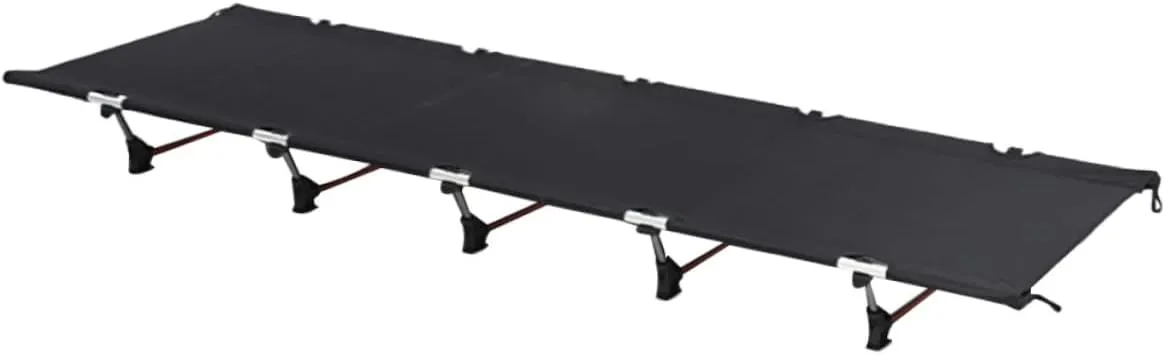 Totority Outdoor Camping Cot Portable Folding Bed Guest Sleep Bed Easy Storage Strong Metal Frame