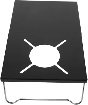 TOYANDONA Folding Camping Table Portable Grill Stand Camping Kitchenware Aluminum Outdoor Grill Table Heat Insulated Cooking Stand