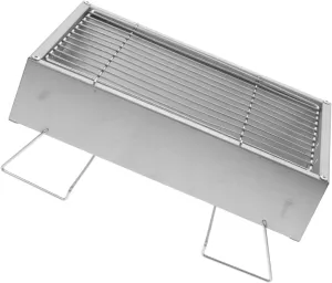 TOYANDONA Outdoor Hiking Bbq Stainless Steel Grill Rack Camping Grill Portable Barbecue Stove