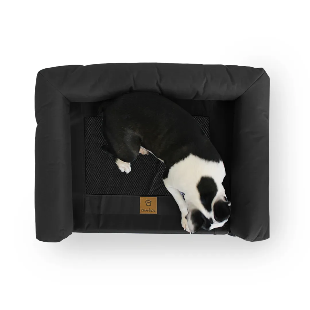 Trampoline Bolster Sofa Pet Bed Black