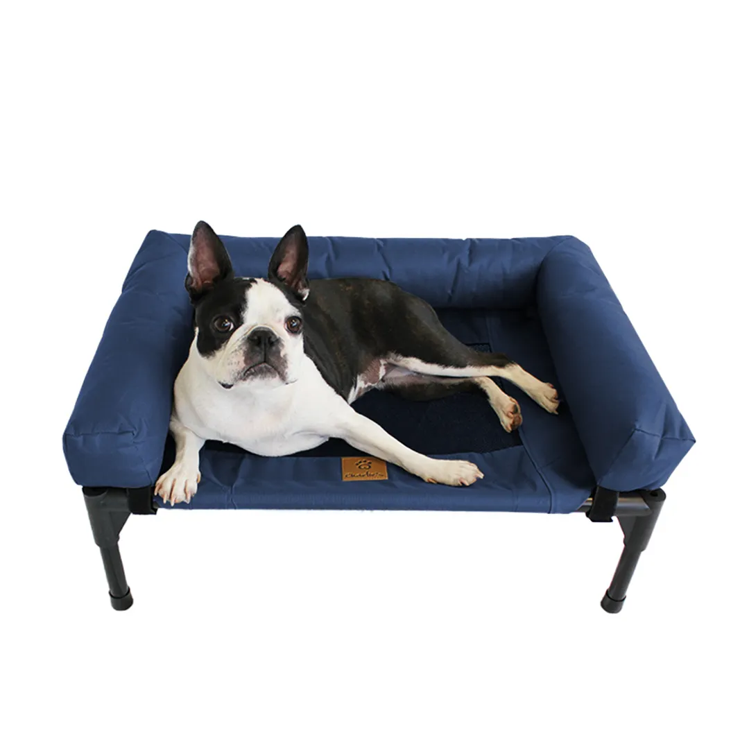 Trampoline Bolster Sofa Pet Bed Blue