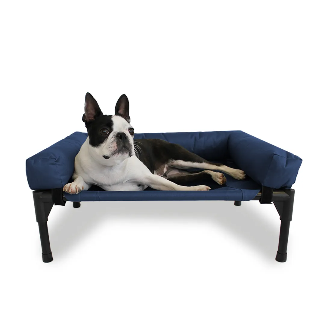 Trampoline Bolster Sofa Pet Bed Blue