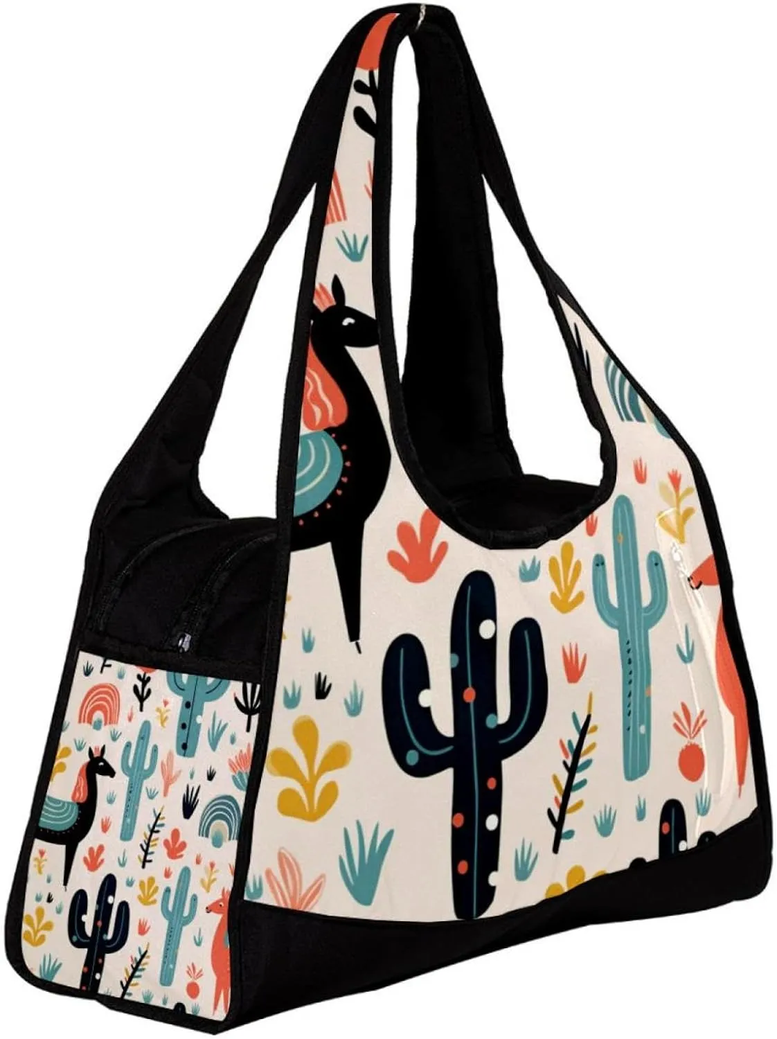 Travel Bag,Mens Gym Bag,Womens Gym Bag,Cactus Funny Llama,Sports Bag