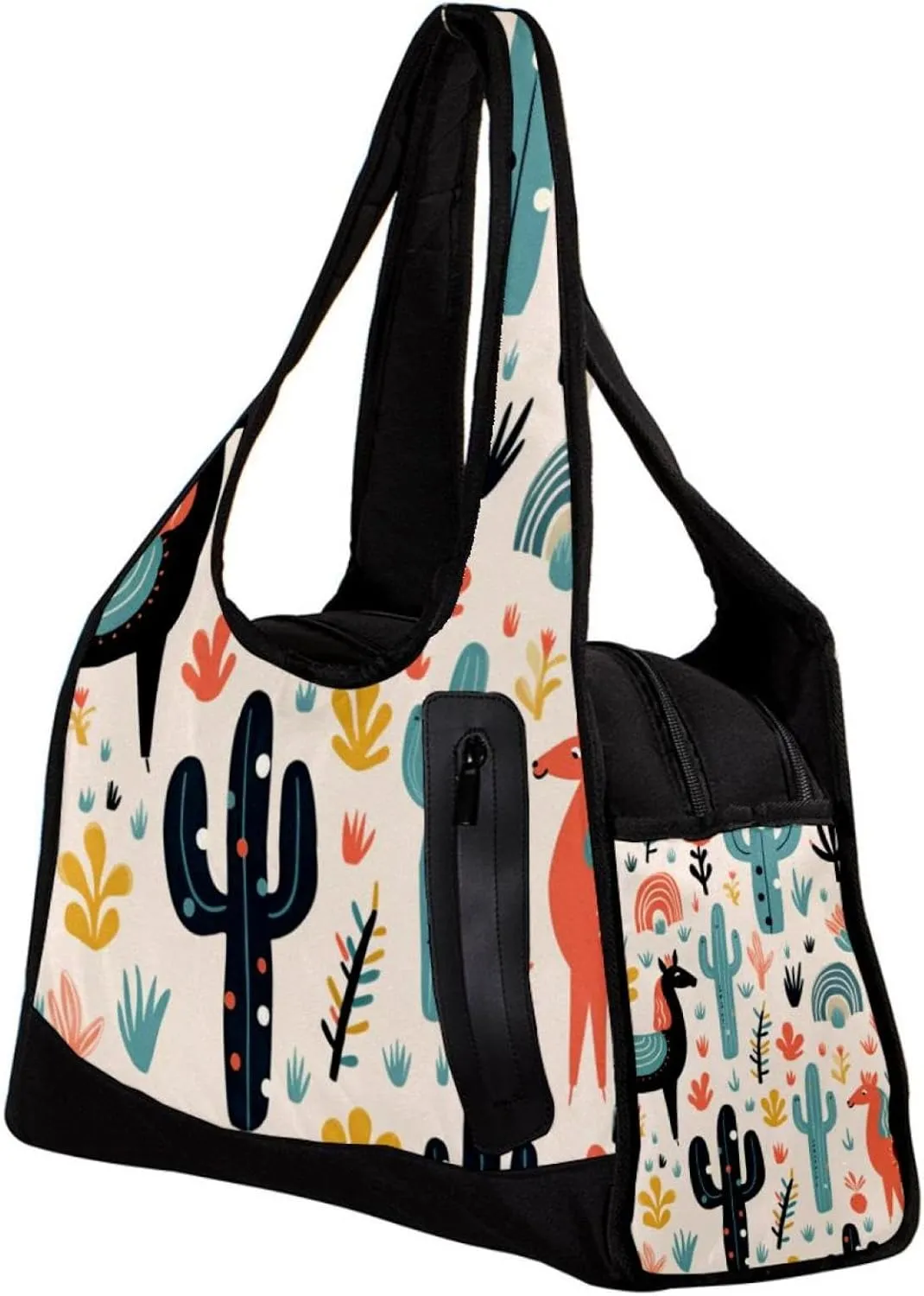 Travel Bag,Mens Gym Bag,Womens Gym Bag,Cactus Funny Llama,Sports Bag