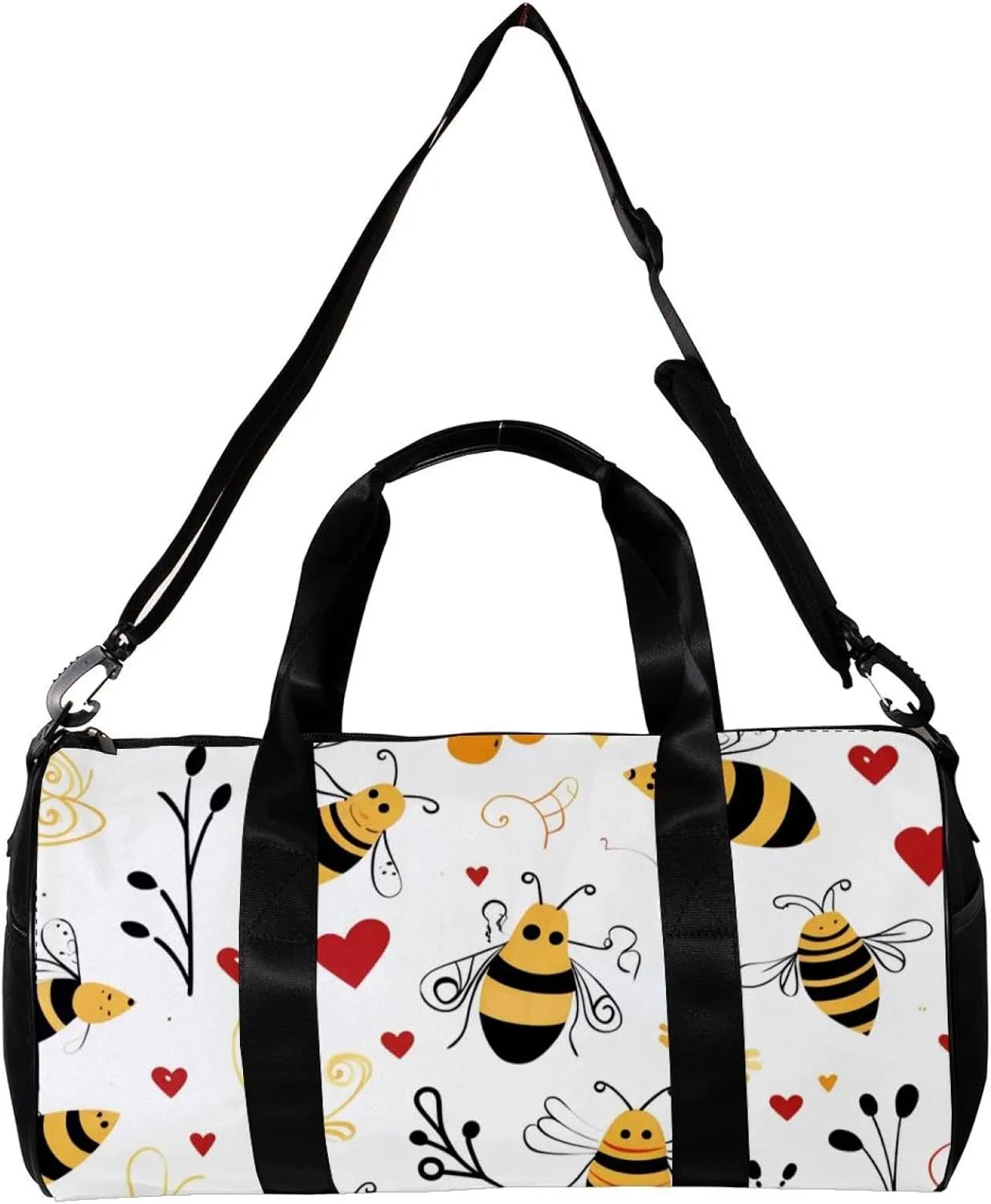 Travel Bag,Mens Gym Bag,Womens Gym Bag,Cute Honey Bee Print,Sports Bag