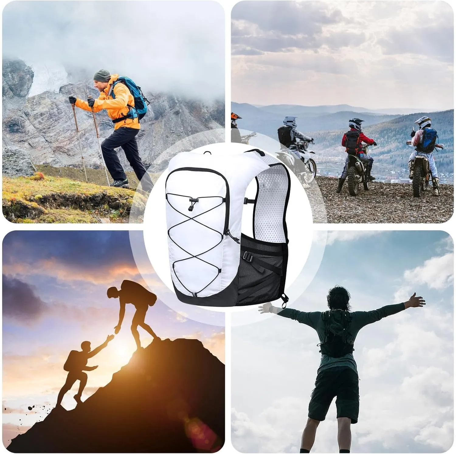 Trekking Bag | Lightweight Trail Bag | Outdoor Adventure Backpack | Waterproof Sports Trail Racing Marathons Fitness Bag