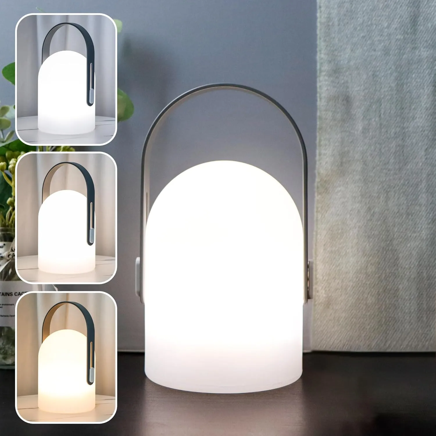 TRIROCKS Rechargeable Lantern Table Lamp Portable Powerful 4000mAh LED Battery Operated Table Lamps 3-Mode Lighting Outdoor Night Lamp Lantern for Christmas Home Bedroom Camping Outdoor Indoor