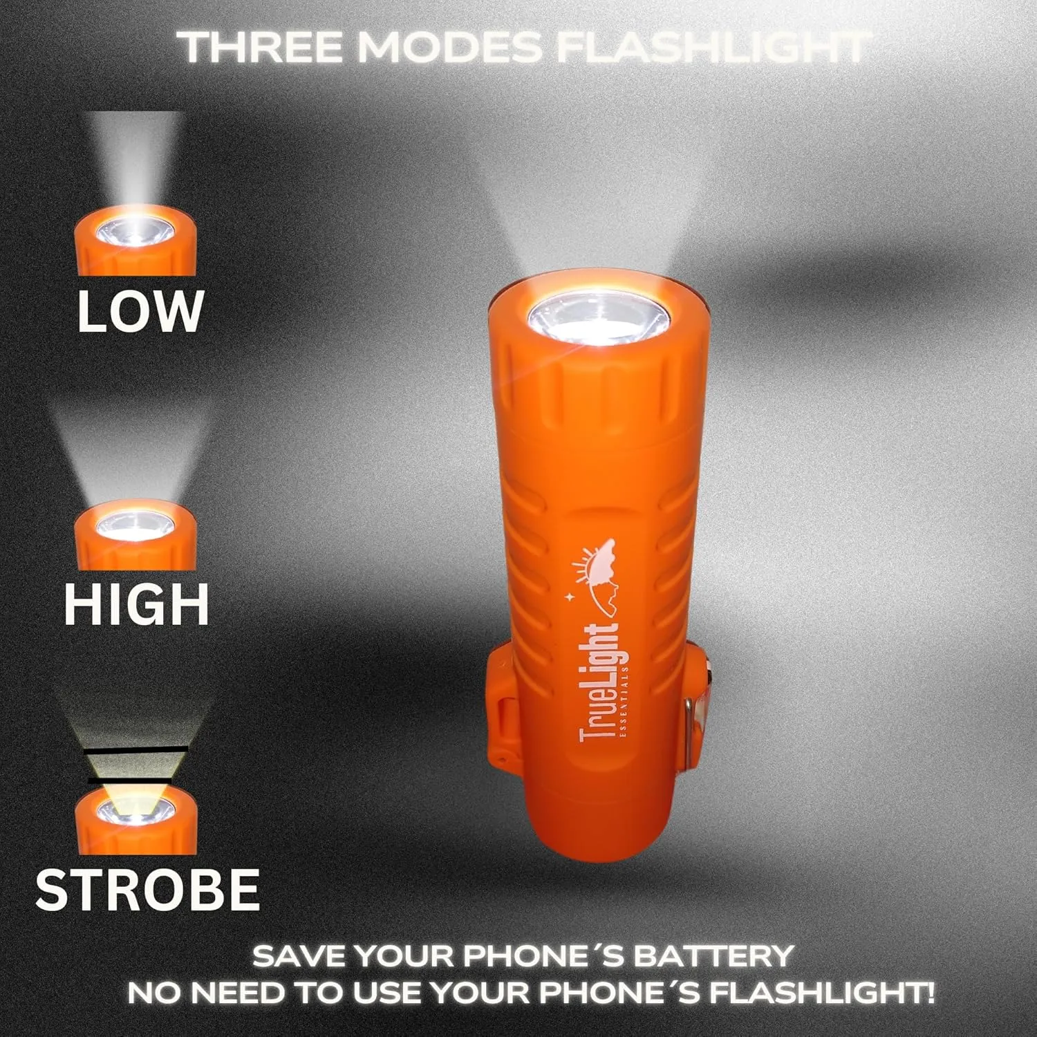 TrueLightEssentials Electric Rechargeable Plasma Lighter - Waterproof USB Arc Lighters with Flashlight LED Battery Indicator and Flexible Neck for Candle Survival Camping Emergency (Orange, Long)